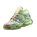 Nebula-Grip: Translucent Bio-Tech Sneakers – Mint Glaze